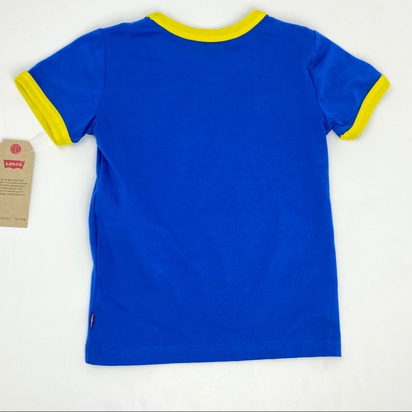 Levi’s Boys Crewneck T-Shirt, Blue/Yellow NWT - Picture 4 of 5
